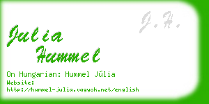 julia hummel business card